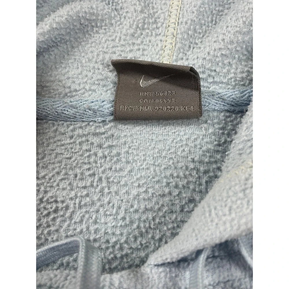 Nike Hoodie Mens XL Blue Pullover Fleece Hooded Drawstring Logo Embroidered